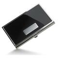 D2D Technologies Andrew Black and Stainless Steel Business Card Holder D2140942